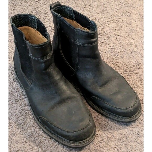 Timberland Chestnut Ridge Black Leather Waterproof Chelsea Boots 5536A Men's 8.5 - Picture 4 of 8